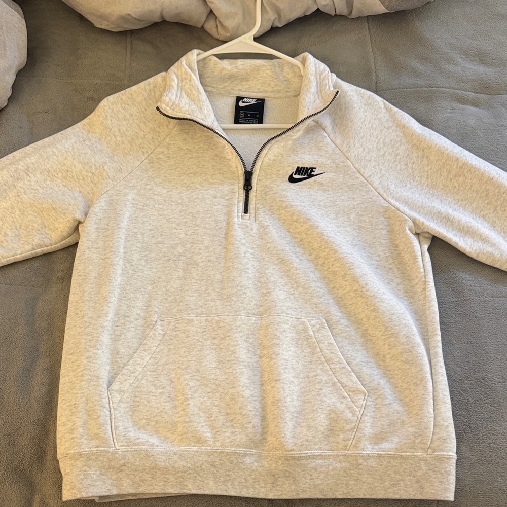 Nike Light Gray Quarter-Zip Pullover